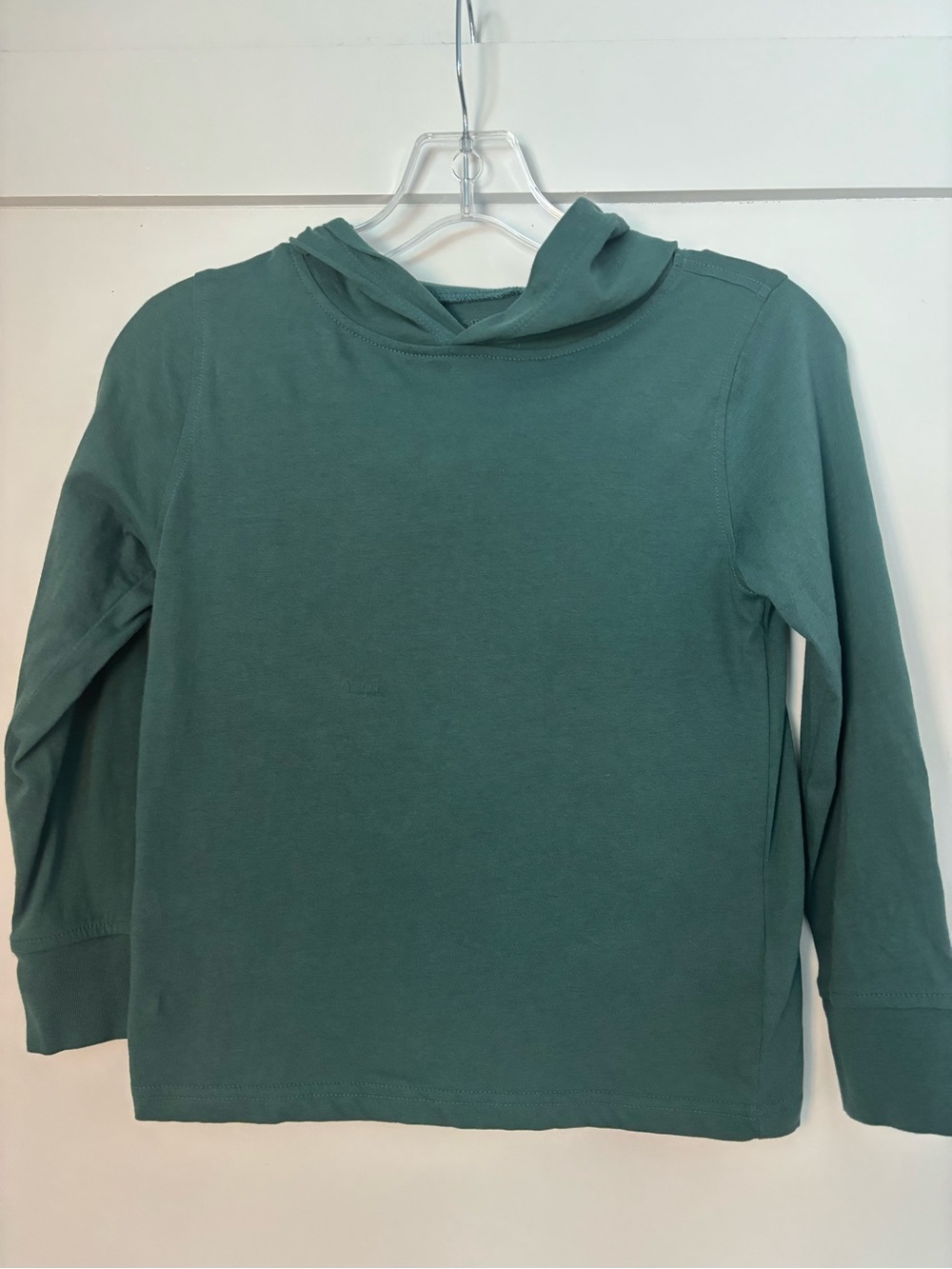 Crewcuts Long-Sleeve Hooded Tee - Green size 6-7